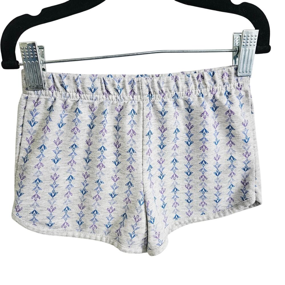 Disney Frozen 2 Girls Size 6 Comfy Shorts Gray Blue Purple Print Loungewear